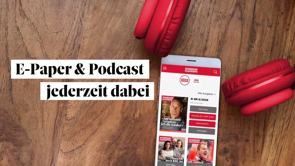 E Paper & Podcast <h2 class="isSelectedEnd"><strong>E-Paper & Podcast</strong></h2>
<p>Die Schweizer Illustrierte <strong>begleitet Sie überall hin.</strong> Lesen Sie Ihre Lieblingsgeschichten bequem im E-Paper oder hören Sie spannende Interviews und exklusive Einblicke im Podcast – <strong>wann und wo Sie möchten.<br></strong><a id="42fc853d-0f93-4c30-b2d8-e90d64f4d2f9" href="https://epaper.schweizer-illustrierte.ch/" target="_blank" rel="nofollow noopener">Zum E-Paper</a><br><a id="7d1829c1-005f-4715-af07-9f1798778db2" href="https://www.youtube.com/playlist?list=PLPBsArjKRWlUzMCE3eYr6No2P04NWqXPg" target="_blank" rel="nofollow noopener">Zum Podcast</a></p>